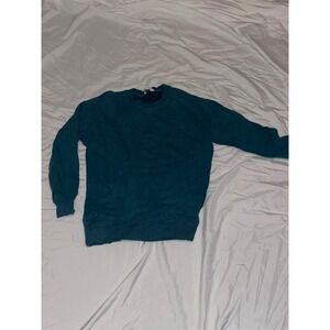 Danskin Womens Sweatshirt Crewneck Pullover‎ Long Sleeve Teal Comfy Relaxed